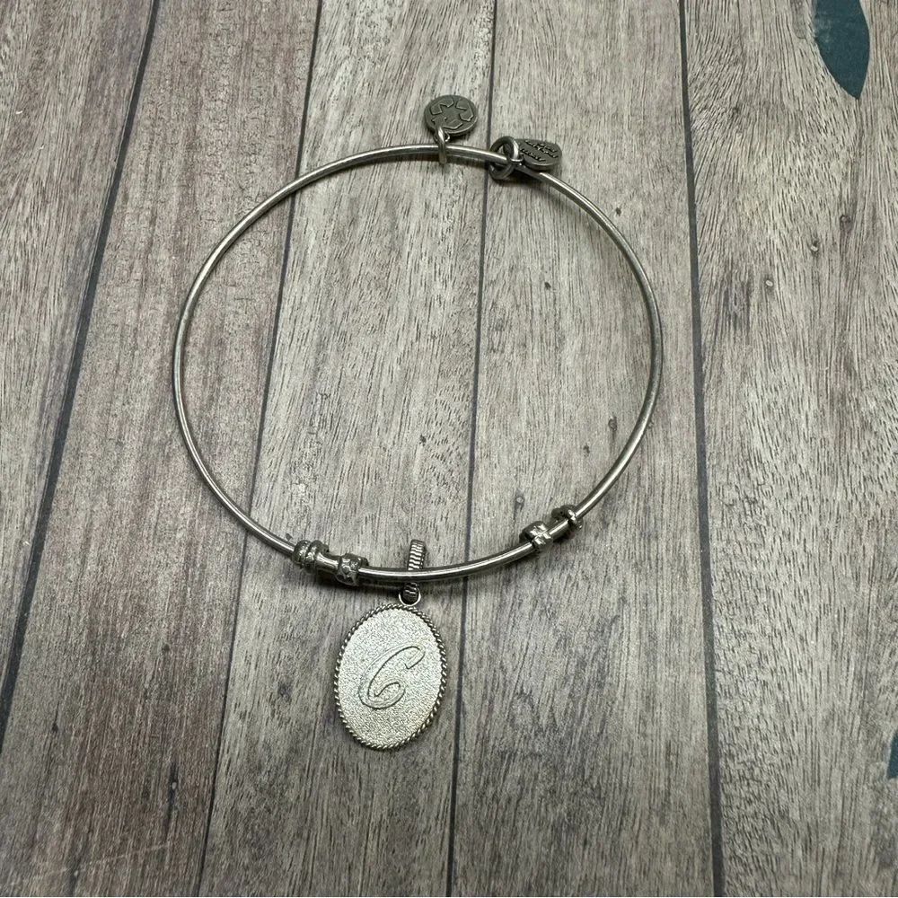 Alex And Ani Silver Initial C Charm‎ Bracelet B9